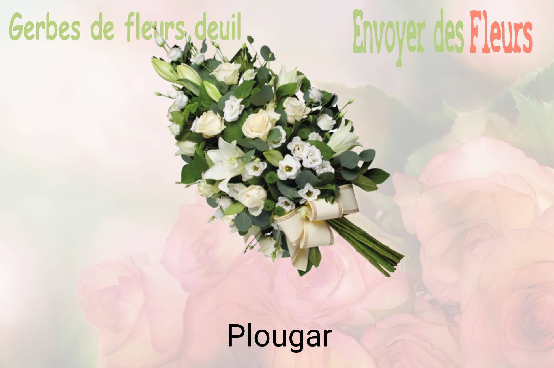 Gerbe de fleurs de deuil livrée à Plougar